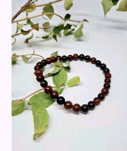 Mahagoni obsidian armband - obsidian, mm
