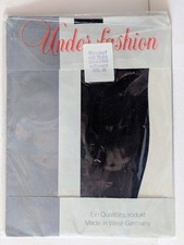 Strapsstrümpfe Vintage schwarz mit Naht große Größe III für Strumpfhalter