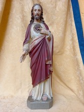 Herz Jesu Figur Gips 54 cm um
