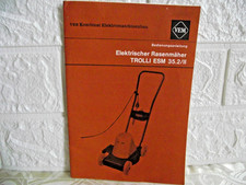 DDR Bedienungsanleitung f.Trolli ESM35.2/II,der DDR Kultrasenmäher