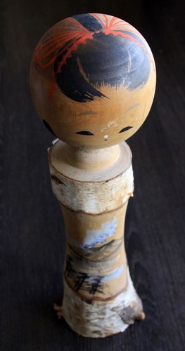 Kokeshi,Holzpuppe,Handmade,alt