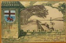 AK Bonn Blick vom alten Zoll ca. 1905 Wappen Brücke Bad Honnef Köln