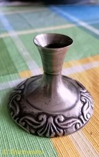 Alter kleiner Kerzenhalter  Gusseisen versilbert 