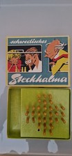 DDR Altes HALMA Schwedisches Steckhalma seltene Holz Stecker