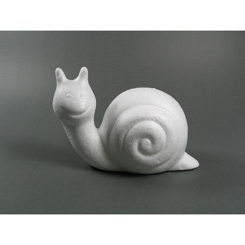 Styropor schnecke weiß - styropor,