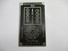 Typenschild Oldtimer Schild Horch V8  Zündfolge  s68