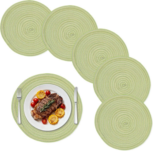 6er platzsets rund gewebte - 6er, platzsets,
