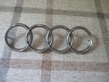 Audi Emblem 4 Ringe Logo Länge  20 cm Chrom