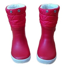 Aigle Gummistiefel 26 Gefüttert Giboulee Kinder Stiefel Winter Wellingtons Rot