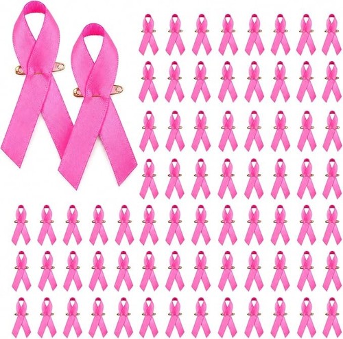100 broschen rosa band - broschen,
