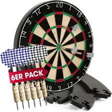 #DoYourDart Sisal‑Dartscheibe Set mit Surround und 6 Steeldart‑Pfeilen