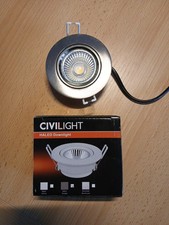 Einbaustrahler CIVILIGHT HALED Downlight 6W 3000K 400lm 36° 230V Dimmbar Nickel