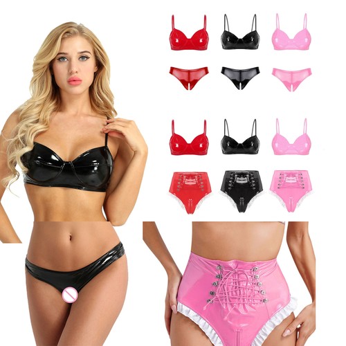 Damen wetlook dessous - damen,