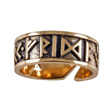 Bronze wikingerring runen ring - bronze,
