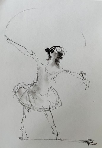 Balletttänzerin original öl - original,