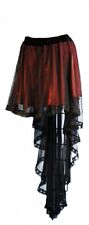 Gothic Burlesque Minirock Schleppe Rock Cindy schwarz schwarz-rot