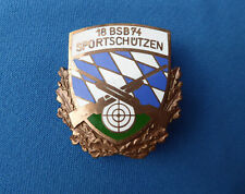 BSB 1874 Sportschützen alte Anstecknadel Abzeichen Brosche Pin -  "Rarität"