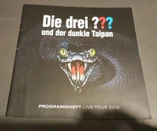 DIE DREI FRAGEZEICHEN  UND DER  DUNKLE TAIPAN - PROGRAMM HEFT  LIVE TOUR 2019