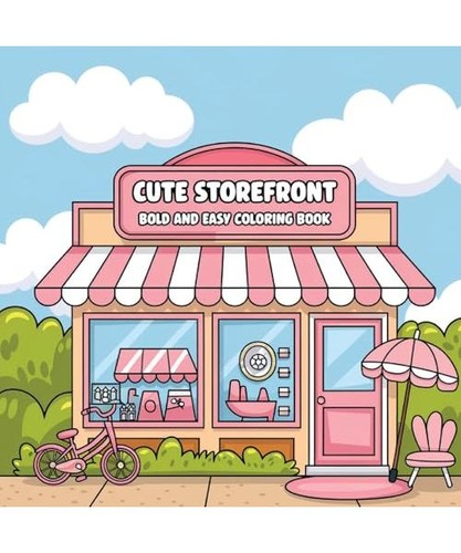 Cute storefront coloring book - coloring,