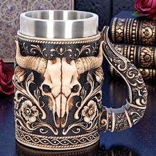 Bull Skull Tankard Western