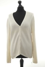 Joe Taft Damen Cardigan Strickjacke 42 beige leicht V-Neck Knopf mit Kaschmir