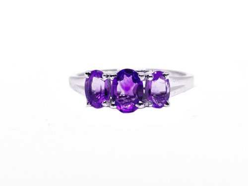 Amethyst verlobungsring - amethyst,