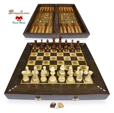 Holz Backgammon/Schach Brett