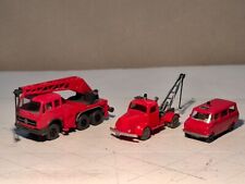 WIKING H0 SET MB  2636 AK KW 15+L 5000 FW-ABSCHLEPPWAGEN+OPEL BEDF BLITZ FW BUS