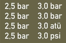 Reifendruck aufkleber bar atü - reifendruck,
