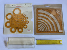 Rotring 3x Zeichenschablonen Art 842685 und 840636 und 5525