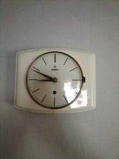 Junghans Küchenuhr ~ 60er Jahre Weiß mit Goldrand 