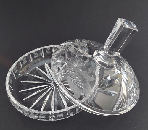 Bleikristall schale mit deckel - schale,