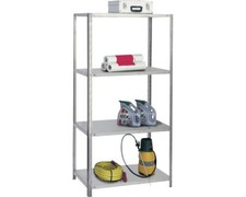 Schraubregal Schulte verzinkt 200x100x50 cm 4 Böden geteilte Winkelprofile Tragk