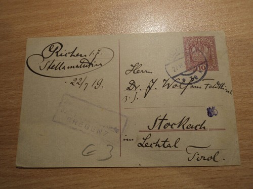 Ganzsache antike postkarte - ganzsache,