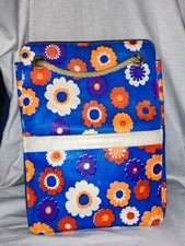 DDR Strandtasche/Strand Baden Tasche 60/70er Jahre Blumen Bunt