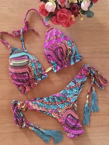 Sexy bikini floral print - bikini,