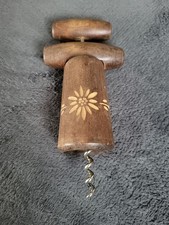 Antik Holz Handarbeit Wein Flaschenöffner .