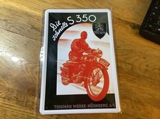 Blechschild Schild 20x30 Triumph Nürnberg TWN BDG S 350  Die schnelle S 350 KB