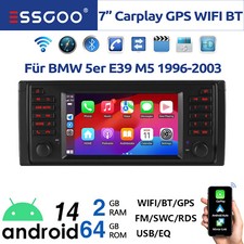 Für BMW 5er E39 M5 1996-2003 Android 14 Carplay Autoradio GPS NAVI RDS BT 2+64GB
