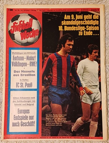 Fußball woche 1973 - woche, 04.06.1973