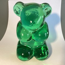 Leonardo Glass Haribo Gummibärchen Figur Briefbeschwerer Grüner Glas 12cm Hoch
