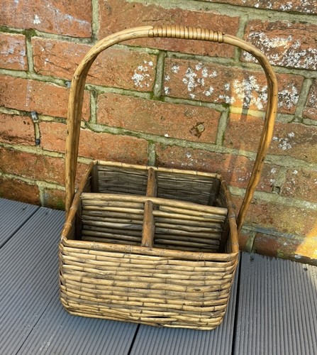 Vintage flaschenweidenkorb - vintage,