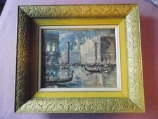 Venedig Original Aquarell 40er J.im Rahmen sign W.F.Schmidt  36,5 x 32 cm 