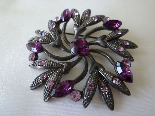 Brosche metall farbe antik - brosche,