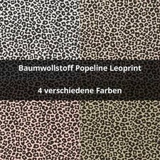 Baumwollstoff Popeline Leoprint, Leopardenlook, Blusenstoff (Meterware ab 0,50m)