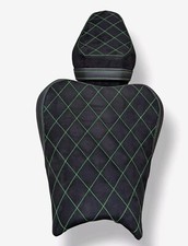 Sitzbezug für Kawasaki Z900  FB42 3teile 2017-2024 Schwarz Grün Alcantara  