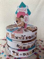 3D Hund, Personalisierte Papiertorte 12 bis 36 Tortenstücke Tortenschachtel