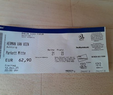 ORIGINAL TICKET "HERMAN VAN VEEN-ACHTZIG", SIEGBURG 12.12.2025