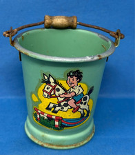 Eimer DDR Blech 1960er Jahre Puppenstube Puppenhaus Spielzeug für Puppe /P13.9/2