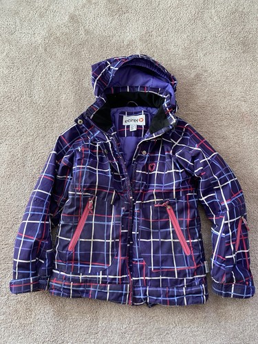 Karierte kapuzen ski - kapuzen, jacke